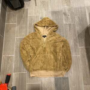 Pacsun Men's Teddy Quarter Zip Camel Tan Hoodie Size Small